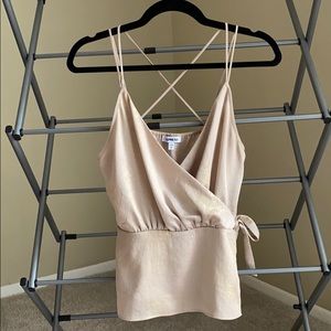 gold/champagne peplum tank